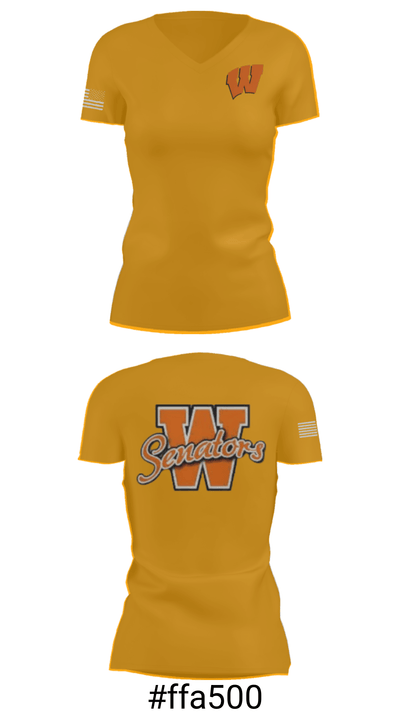 Portsmouth West High School Basketball 54134846 Women's Short Sleeve V-neck Shirt - 21