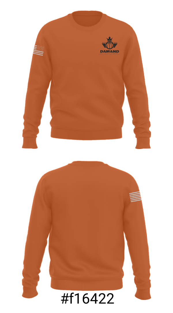 Crew Neck Sweatshirt, Damand Basketball, Men's Basketball, Teamtime, Team time, sublimation, custom sports apparel, team uniforms, spirit wear, spiritwear, sports uniforms, custom shirts, team store, custom team store, fundraiser sports, apparel fundraiser
