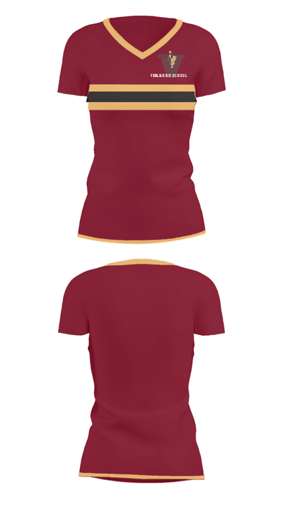 Vidalia High School 92003304 Women's Short Sleeve V-neck Shirt - 29