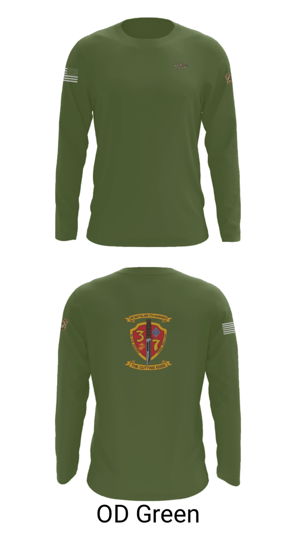 Long Sleeve Performance Shirt, 3rd. Battalion 7th. Marines, Marines, Teamtime, Team time, sublimation, custom sports apparel, team uniforms, spirit wear, spiritwear, sports uniforms, custom shirts, team store, custom team store, fundraiser sports, apparel fundraiser
