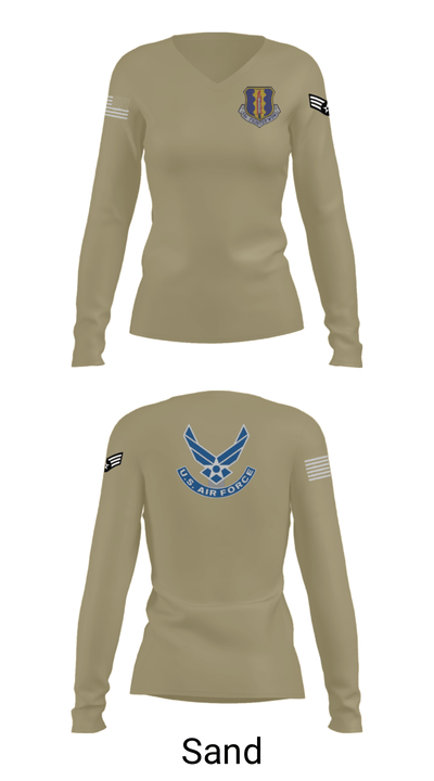 33rd Tactical Fighter Wing 38217245 Women's Long Sleeve V-neck Shirt - 47