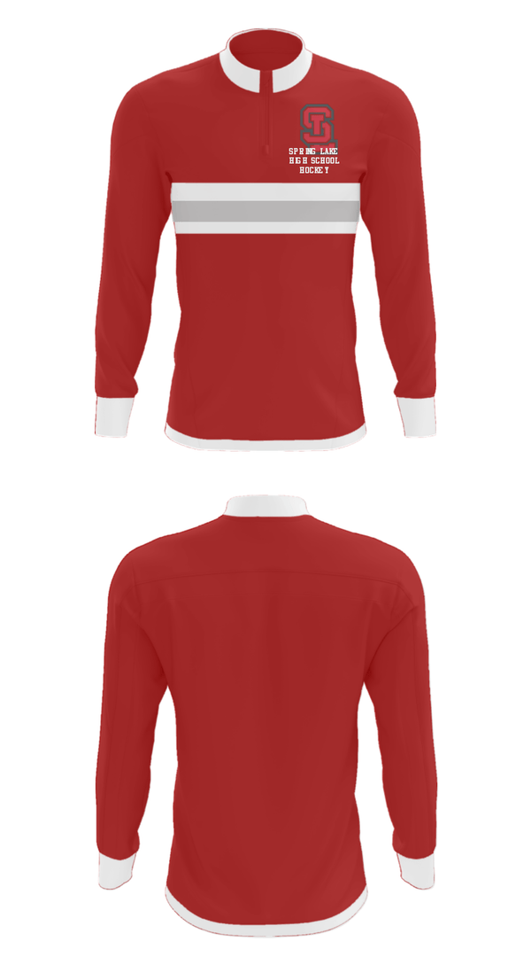 Quarter Zip Jacket, Spring Lake High School Hockey, Ice Hockey, Teamtime, Team time, sublimation, custom sports apparel, team uniforms, spirit wear, spiritwear, sports uniforms, custom shirts, team store, custom team store, fundraiser sports, apparel fundraiser