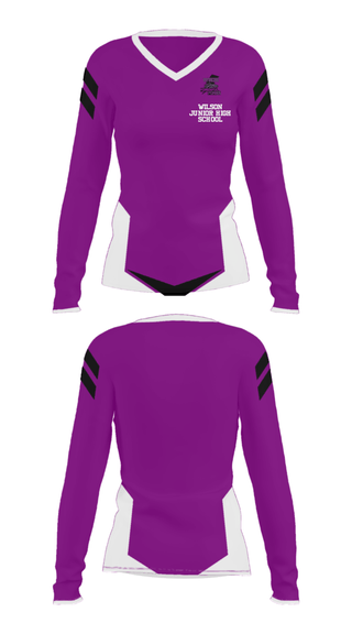 Women's Long Sleeve Vneck Shirt, Wilson Junior High School, Spirit Store, Teamtime, Team time, sublimation, custom sports apparel, team uniforms, spirit wear, spiritwear, sports uniforms, custom shirts, team store, custom team store, fundraiser sports, apparel fundraiser