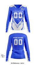 R-S Central Hilltoppers Volleyball 15542633 Women's Long Sleeve V-neck Shirt - 81