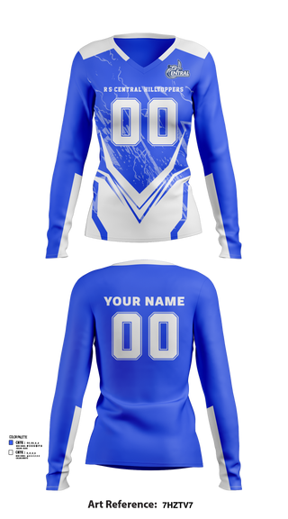 Women's Long Sleeve Vneck Shirt, R-S Central Hilltoppers Volleyball, Women's Volleyball, Teamtime, Team time, sublimation, custom sports apparel, team uniforms, spirit wear, spiritwear, sports uniforms, custom shirts, team store, custom team store, fundraiser sports, apparel fundraiser