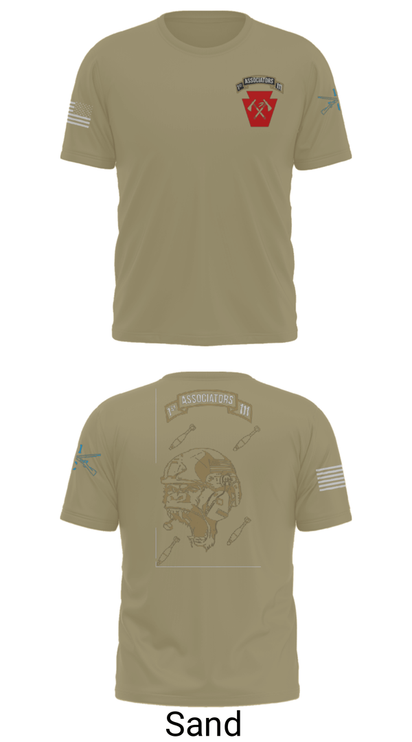 Short Sleeve Performance Shirt, 1-111th IN BN 38506759, Army, Teamtime, Team time, sublimation, custom sports apparel, team uniforms, spirit wear, spiritwear, sports uniforms, custom shirts, team store, custom team store, fundraiser sports, apparel fundraiser