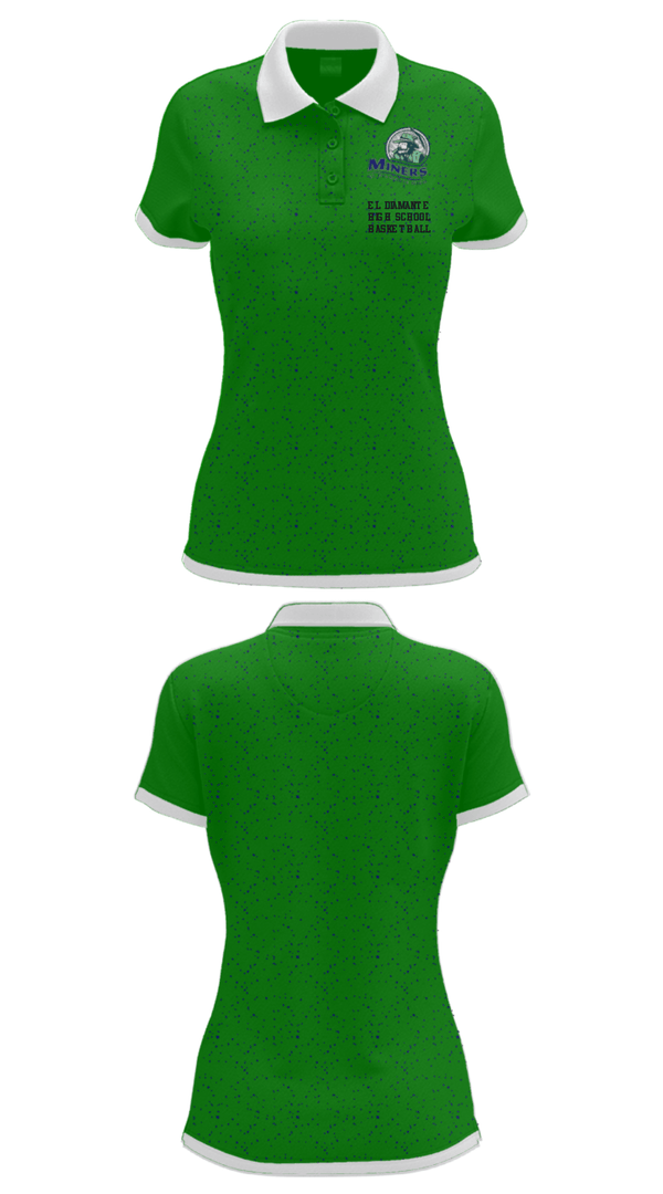 Women's Short Sleeve Performance Polo, El Diamante High School Basketball, Women's Basketball, Teamtime, Team time, sublimation, custom sports apparel, team uniforms, spirit wear, spiritwear, sports uniforms, custom shirts, team store, custom team store, fundraiser sports, apparel fundraiser
