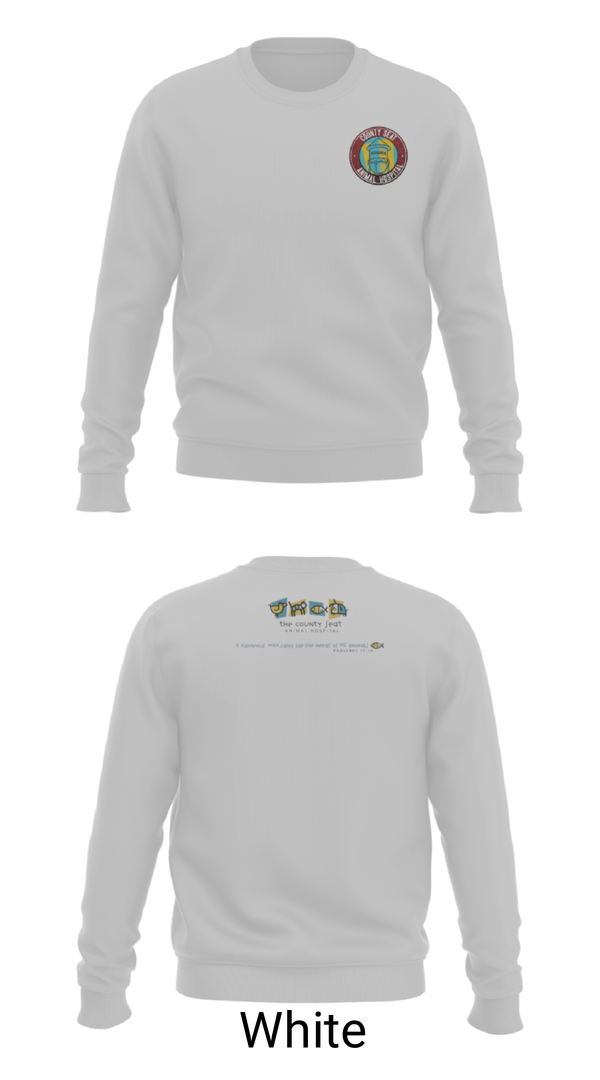Crew Neck Sweatshirt, County Seat Animal HospitalCounty Seat Animal Hospital, , Teamtime, Team time, sublimation, custom sports apparel, team uniforms, spirit wear, spiritwear, sports uniforms, custom shirts, team store, custom team store, fundraiser sports, apparel fundraiser