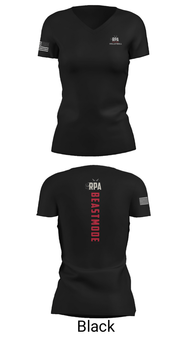 Women's Short Sleeve Vneck Shirt, RISE, Women's Volleyball, Teamtime, Team time, sublimation, custom sports apparel, team uniforms, spirit wear, spiritwear, sports uniforms, custom shirts, team store, custom team store, fundraiser sports, apparel fundraiser