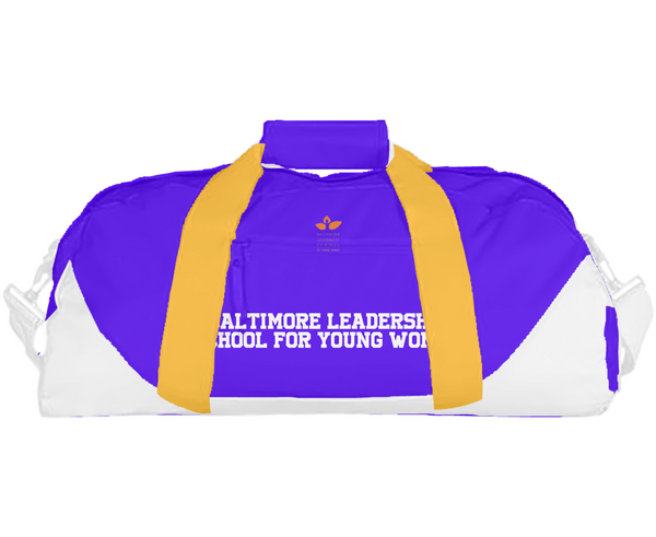 Duffle Bag, Baltimore Leadership School For Young Women, Spirit Store, Teamtime, Team time, sublimation, custom sports apparel, team uniforms, spirit wear, spiritwear, sports uniforms, custom shirts, team store, custom team store, fundraiser sports, apparel fundraiser