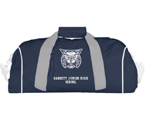 Duffle Bag, Garrett Junior High School, Spirit Store, Teamtime, Team time, sublimation, custom sports apparel, team uniforms, spirit wear, spiritwear, sports uniforms, custom shirts, team store, custom team store, fundraiser sports, apparel fundraiser