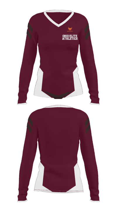 Ohio Elite Athletics 38239017 Women's Long Sleeve V-neck Shirt - 29