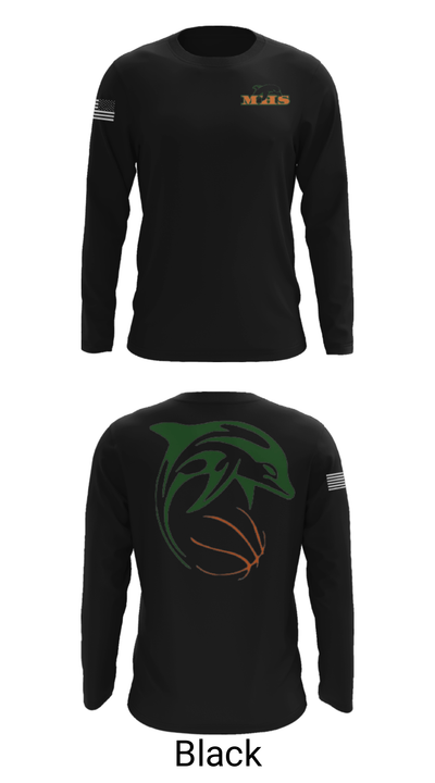 Crawford Mosley High School Basketball 36550483 Long Sleeve Performance Shirt - 11