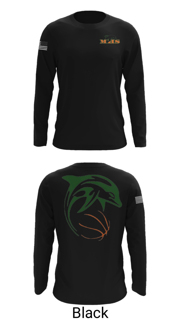 Long Sleeve Performance Shirt, Crawford Mosley High School Basketball, Men's Basketball, Teamtime, Team time, sublimation, custom sports apparel, team uniforms, spirit wear, spiritwear, sports uniforms, custom shirts, team store, custom team store, fundraiser sports, apparel fundraiser