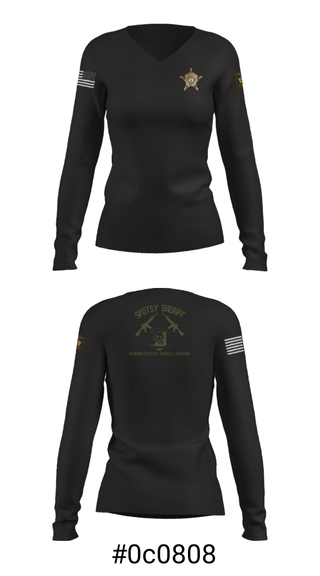 Women's Long Sleeve Vneck Shirt, , Police, Teamtime, Team time, sublimation, custom sports apparel, team uniforms, spirit wear, spiritwear, sports uniforms, custom shirts, team store, custom team store, fundraiser sports, apparel fundraiser