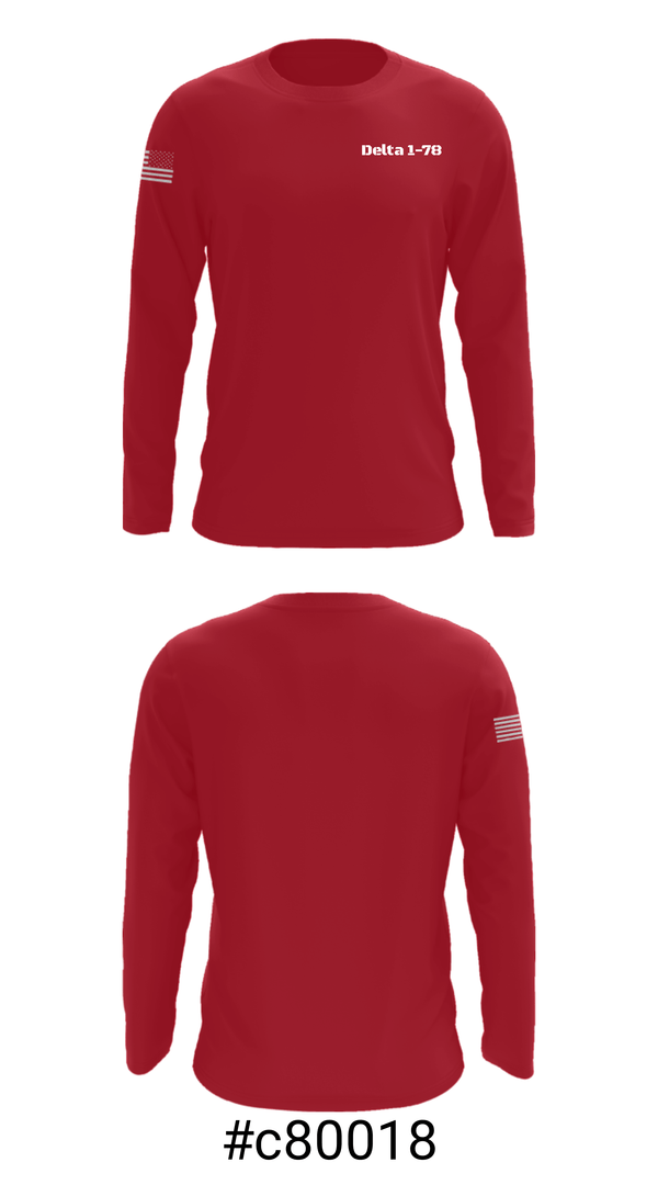 Long Sleeve Performance Shirt, Delta 1-78, Army, Teamtime, Team time, sublimation, custom sports apparel, team uniforms, spirit wear, spiritwear, sports uniforms, custom shirts, team store, custom team store, fundraiser sports, apparel fundraiser