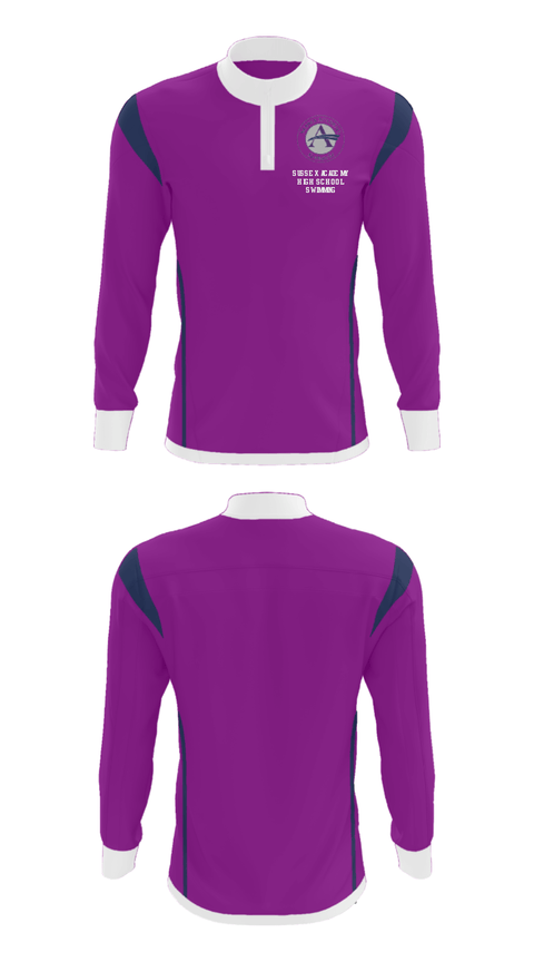 Quarter Zip Jacket, Sussex Academy High School Swimming, Swimming, Teamtime, Team time, sublimation, custom sports apparel, team uniforms, spirit wear, spiritwear, sports uniforms, custom shirts, team store, custom team store, fundraiser sports, apparel fundraiser