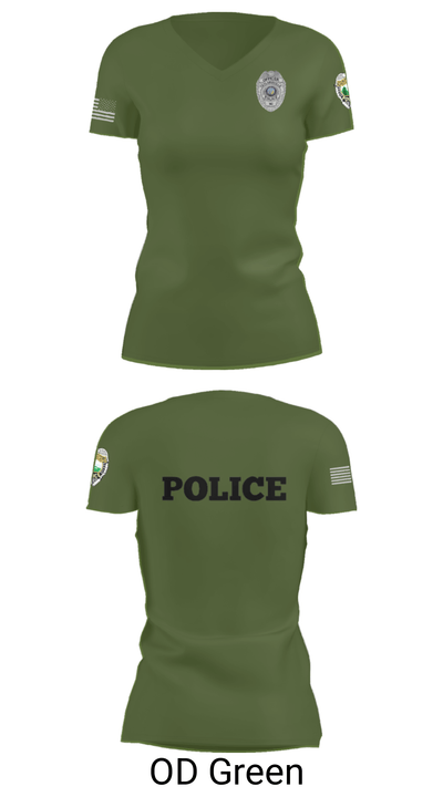 TAYLORSVILLE POLICE DEPARTMENT 5910107 Women's Short Sleeve V-neck Shirt - 28