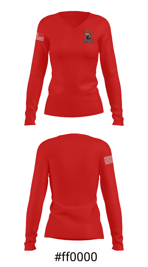 Women's Long Sleeve Vneck Shirt, Victoria East High School Wrestling, Wrestling, Teamtime, Team time, sublimation, custom sports apparel, team uniforms, spirit wear, spiritwear, sports uniforms, custom shirts, team store, custom team store, fundraiser sports, apparel fundraiser