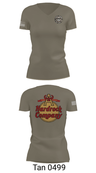 Women's Short Sleeve Vneck Shirt, Hardrock Company, Army, Teamtime, Team time, sublimation, custom sports apparel, team uniforms, spirit wear, spiritwear, sports uniforms, custom shirts, team store, custom team store, fundraiser sports, apparel fundraiser