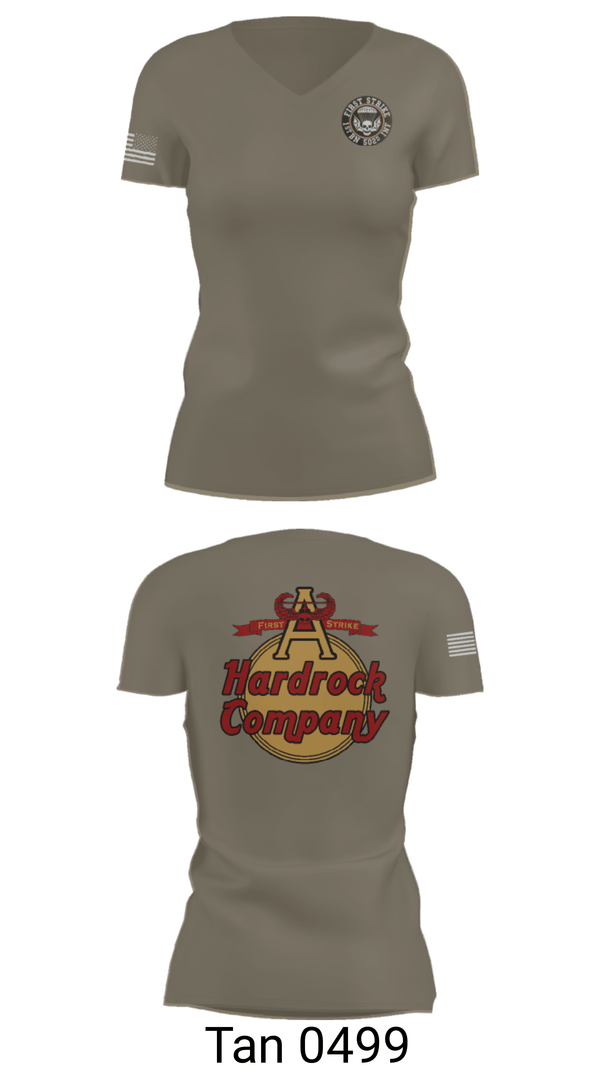 Women's Short Sleeve Vneck Shirt, Hardrock Company, Army, Teamtime, Team time, sublimation, custom sports apparel, team uniforms, spirit wear, spiritwear, sports uniforms, custom shirts, team store, custom team store, fundraiser sports, apparel fundraiser