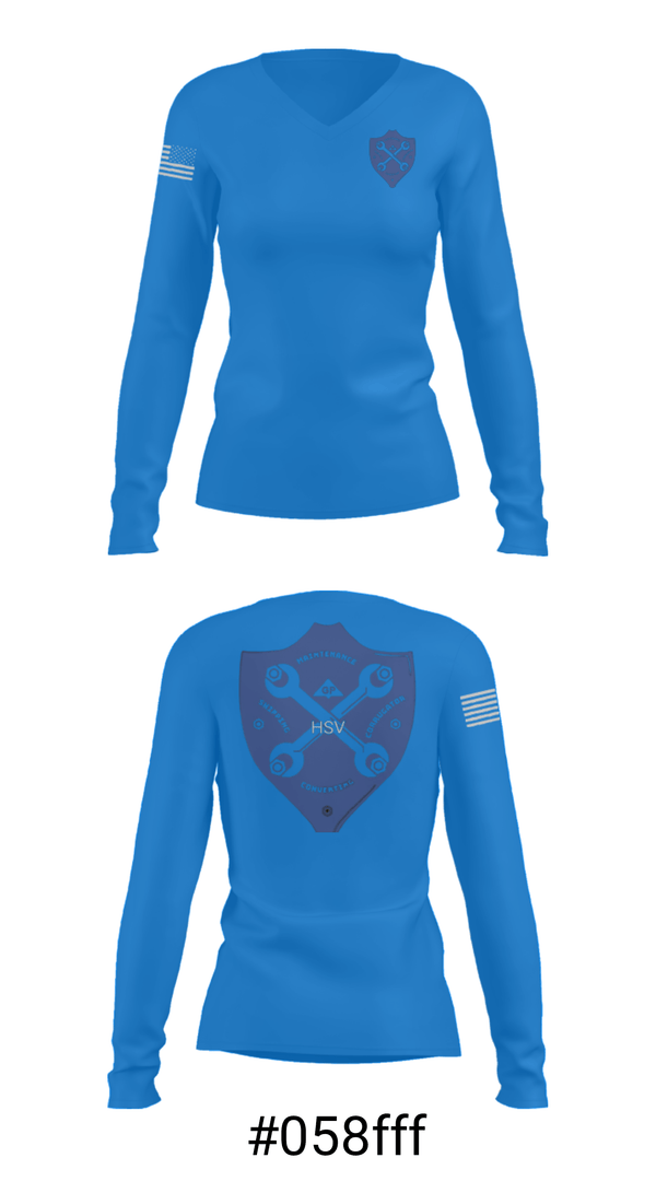 Women's Long Sleeve Vneck Shirt, Georgia Pacific, , Teamtime, Team time, sublimation, custom sports apparel, team uniforms, spirit wear, spiritwear, sports uniforms, custom shirts, team store, custom team store, fundraiser sports, apparel fundraiser
