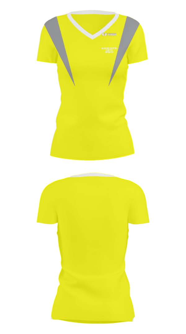 Women's Short Sleeve Vneck Shirt, Illinois United Youth Sports, Spirit Store, Teamtime, Team time, sublimation, custom sports apparel, team uniforms, spirit wear, spiritwear, sports uniforms, custom shirts, team store, custom team store, fundraiser sports, apparel fundraiser