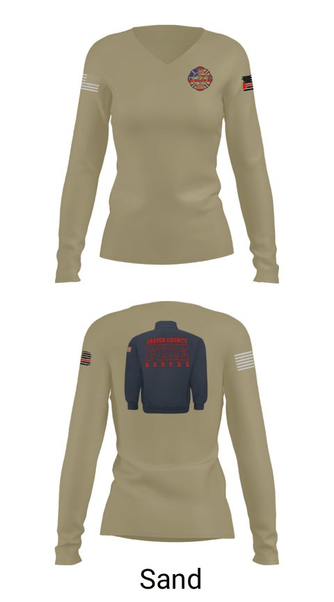 Women's Long Sleeve Vneck Shirt, , Fire Department, Teamtime, Team time, sublimation, custom sports apparel, team uniforms, spirit wear, spiritwear, sports uniforms, custom shirts, team store, custom team store, fundraiser sports, apparel fundraiser