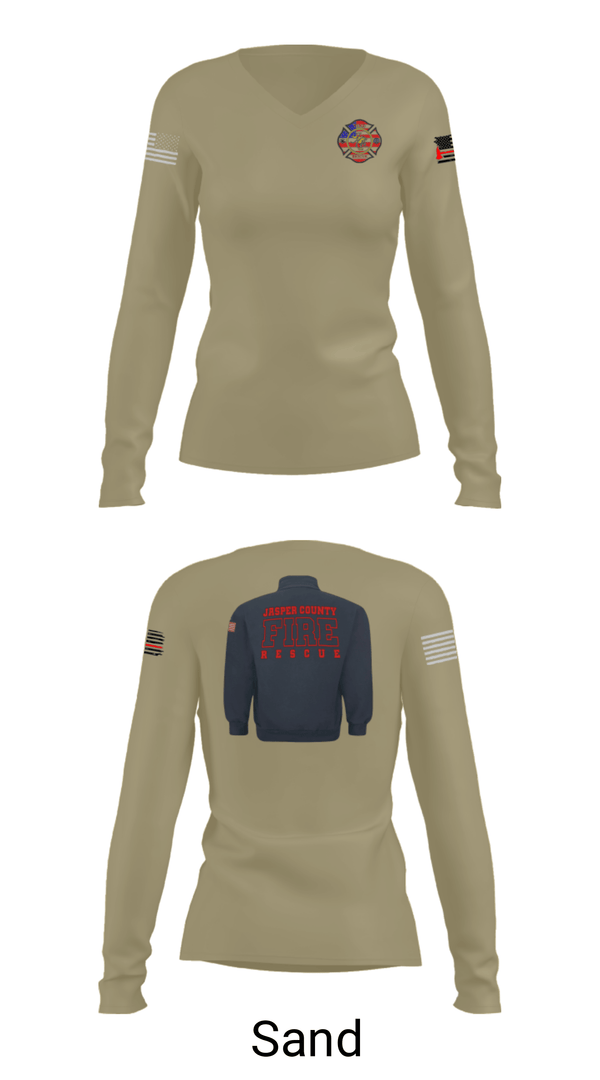 Women's Long Sleeve Vneck Shirt, , Fire Department, Teamtime, Team time, sublimation, custom sports apparel, team uniforms, spirit wear, spiritwear, sports uniforms, custom shirts, team store, custom team store, fundraiser sports, apparel fundraiser