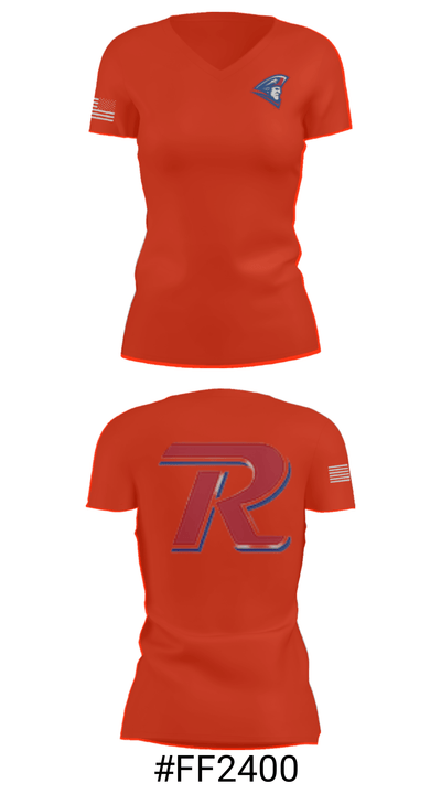 Revere High School Basketball 20629396 Women's Short Sleeve V-neck Shirt - 21
