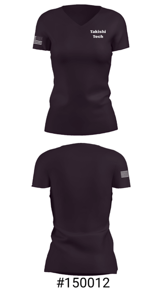 Women's Short Sleeve Vneck Shirt, Takishi Tech, , Teamtime, Team time, sublimation, custom sports apparel, team uniforms, spirit wear, spiritwear, sports uniforms, custom shirts, team store, custom team store, fundraiser sports, apparel fundraiser