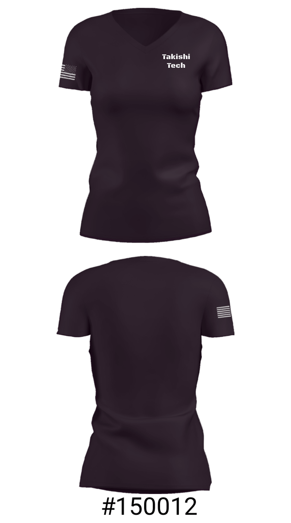 Women's Short Sleeve Vneck Shirt, Takishi Tech, , Teamtime, Team time, sublimation, custom sports apparel, team uniforms, spirit wear, spiritwear, sports uniforms, custom shirts, team store, custom team store, fundraiser sports, apparel fundraiser