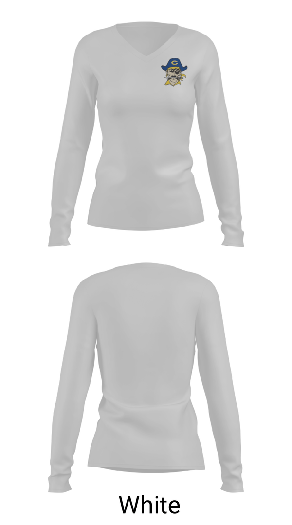 Women's Long Sleeve Vneck Shirt, Crookston High School Ice Hockey, Ice Hockey, Teamtime, Team time, sublimation, custom sports apparel, team uniforms, spirit wear, spiritwear, sports uniforms, custom shirts, team store, custom team store, fundraiser sports, apparel fundraiser