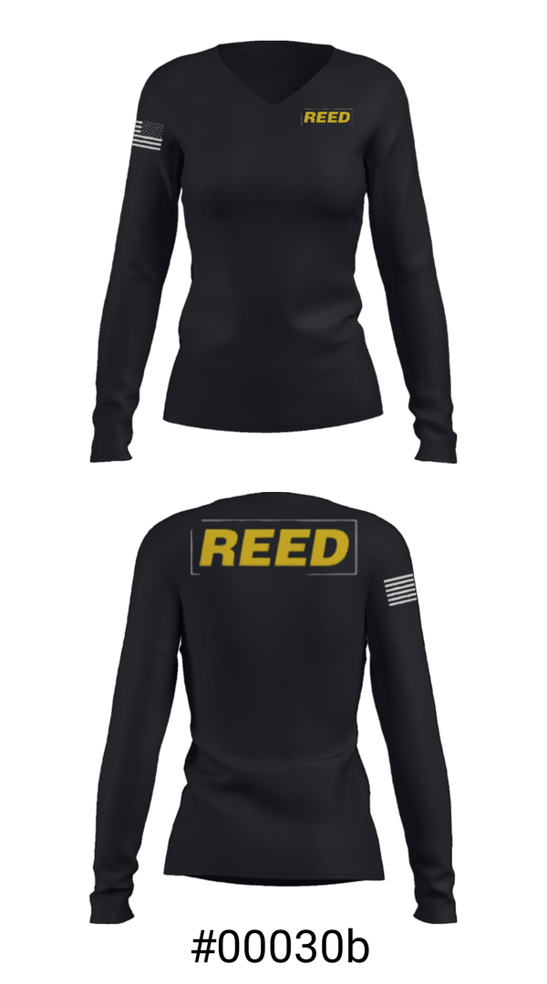 Women's Long Sleeve Vneck Shirt, REED CONCETE PUMPS, , Teamtime, Team time, sublimation, custom sports apparel, team uniforms, spirit wear, spiritwear, sports uniforms, custom shirts, team store, custom team store, fundraiser sports, apparel fundraiser