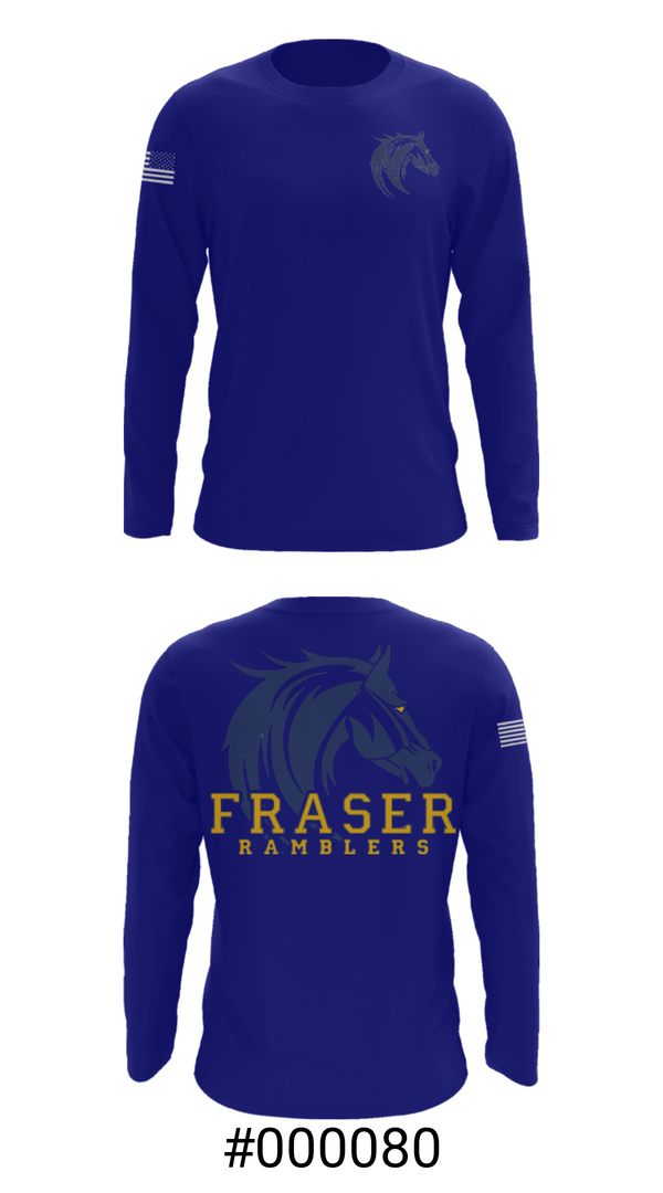 Long Sleeve Performance Shirt, Frazer High School, Spirit Store, Teamtime, Team time, sublimation, custom sports apparel, team uniforms, spirit wear, spiritwear, sports uniforms, custom shirts, team store, custom team store, fundraiser sports, apparel fundraiser