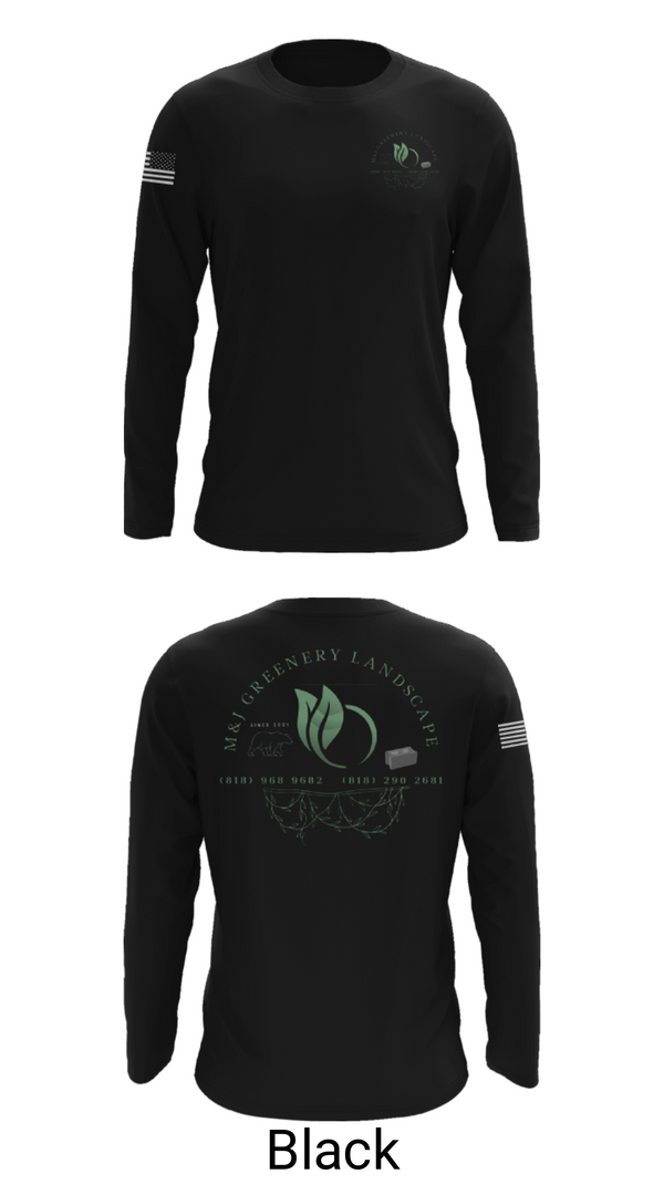 Long Sleeve Performance Shirt, M&J GREENERY LANDSCAPE, , Teamtime, Team time, sublimation, custom sports apparel, team uniforms, spirit wear, spiritwear, sports uniforms, custom shirts, team store, custom team store, fundraiser sports, apparel fundraiser