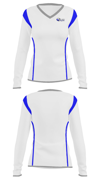 Women's Long Sleeve Vneck Shirt, El Capitan Public School, Spirit Store, Teamtime, Team time, sublimation, custom sports apparel, team uniforms, spirit wear, spiritwear, sports uniforms, custom shirts, team store, custom team store, fundraiser sports, apparel fundraiser