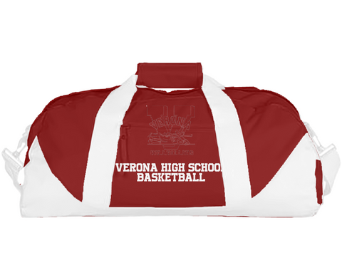 Duffle Bag, Verona High School Basketball, Men's Basketball, Teamtime, Team time, sublimation, custom sports apparel, team uniforms, spirit wear, spiritwear, sports uniforms, custom shirts, team store, custom team store, fundraiser sports, apparel fundraiser