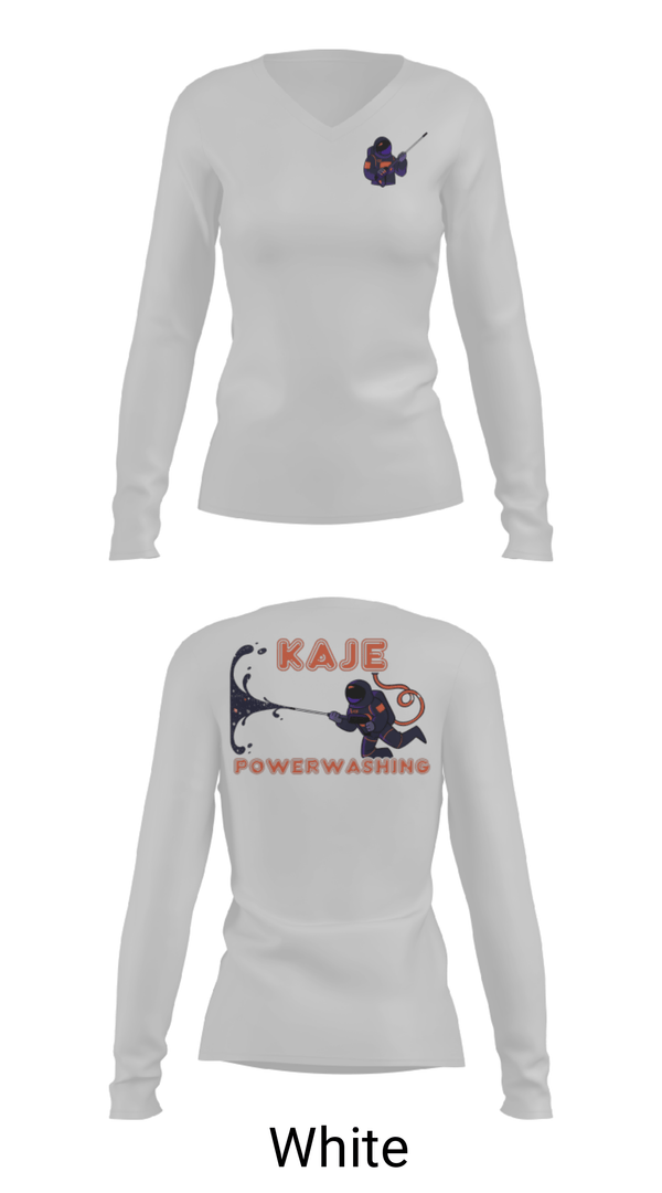 Women's Long Sleeve Vneck Shirt, K.A.J.E, , Teamtime, Team time, sublimation, custom sports apparel, team uniforms, spirit wear, spiritwear, sports uniforms, custom shirts, team store, custom team store, fundraiser sports, apparel fundraiser