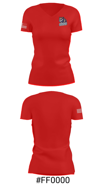 Central Middle School 39275107 Women's Short Sleeve V-neck Shirt - 21