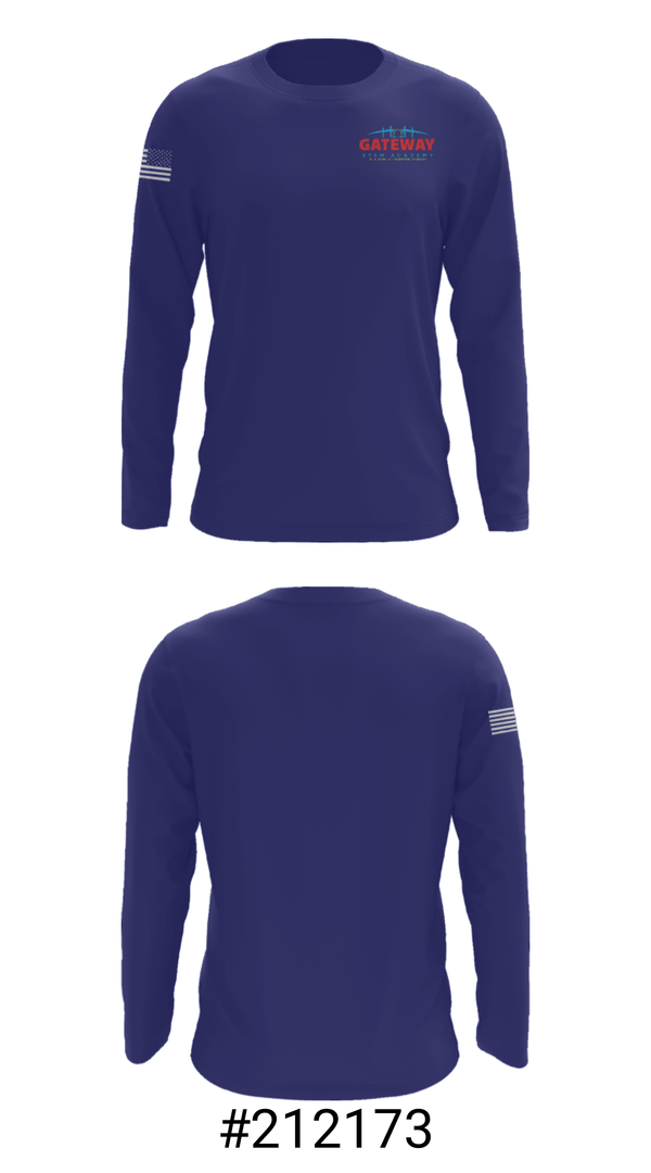 Long Sleeve Performance Shirt, Gateway Stem Academy Charter School, Spirit Store, Teamtime, Team time, sublimation, custom sports apparel, team uniforms, spirit wear, spiritwear, sports uniforms, custom shirts, team store, custom team store, fundraiser sports, apparel fundraiser