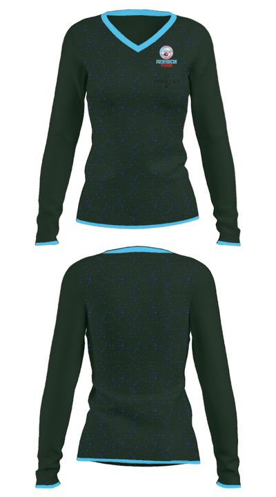 El TRIPLETAZO NC 49093923 Women's Long Sleeve V-neck Shirt - 31