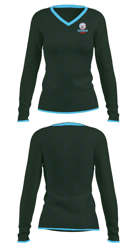Women's Long Sleeve Vneck Shirt, El TRIPLETAZO NC, , Teamtime, Team time, sublimation, custom sports apparel, team uniforms, spirit wear, spiritwear, sports uniforms, custom shirts, team store, custom team store, fundraiser sports, apparel fundraiser