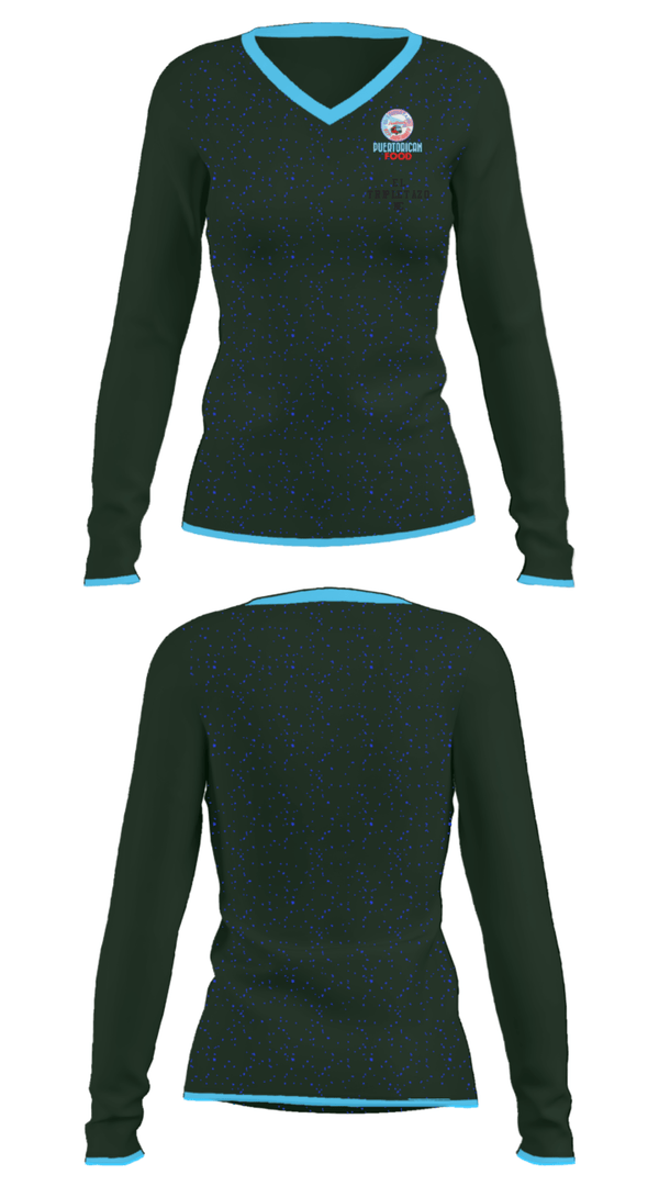 Women's Long Sleeve Vneck Shirt, El TRIPLETAZO NC, , Teamtime, Team time, sublimation, custom sports apparel, team uniforms, spirit wear, spiritwear, sports uniforms, custom shirts, team store, custom team store, fundraiser sports, apparel fundraiser