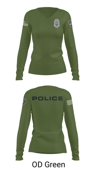 Women's Long Sleeve Vneck Shirt, , Police, Teamtime, Team time, sublimation, custom sports apparel, team uniforms, spirit wear, spiritwear, sports uniforms, custom shirts, team store, custom team store, fundraiser sports, apparel fundraiser