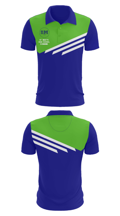 Short Sleeve Performance Polo, St Mary's High School Swimming, Swimming, Teamtime, Team time, sublimation, custom sports apparel, team uniforms, spirit wear, spiritwear, sports uniforms, custom shirts, team store, custom team store, fundraiser sports, apparel fundraiser