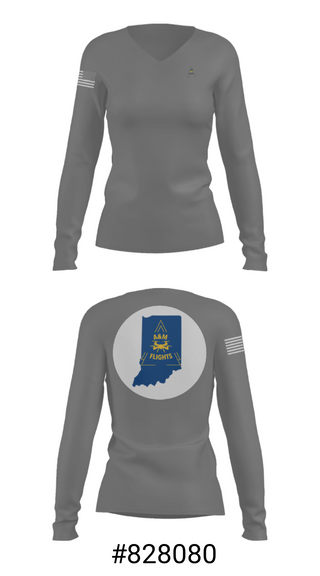 Women's Long Sleeve Vneck Shirt, A&M FLIGHTS, , Teamtime, Team time, sublimation, custom sports apparel, team uniforms, spirit wear, spiritwear, sports uniforms, custom shirts, team store, custom team store, fundraiser sports, apparel fundraiser