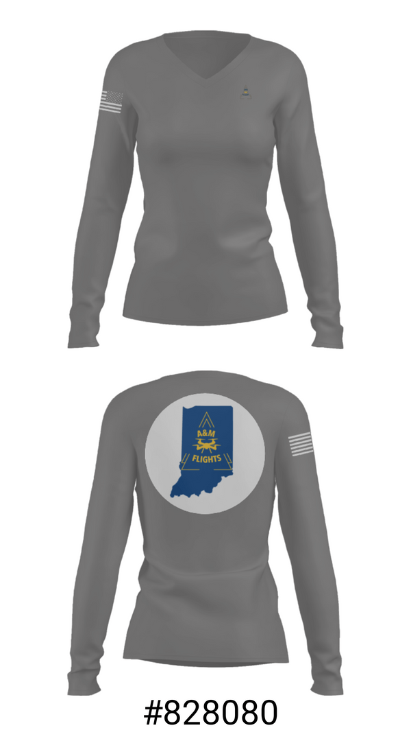 Women's Long Sleeve Vneck Shirt, A&M FLIGHTS, , Teamtime, Team time, sublimation, custom sports apparel, team uniforms, spirit wear, spiritwear, sports uniforms, custom shirts, team store, custom team store, fundraiser sports, apparel fundraiser