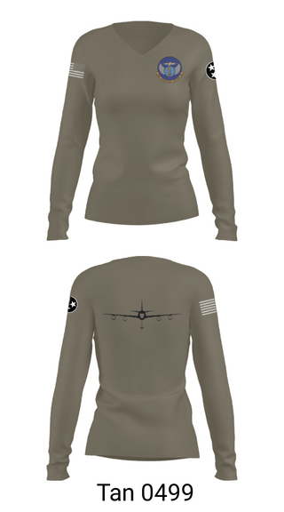 Women's Long Sleeve Vneck Shirt, 134 Operations Support Squadron, Air Force, Teamtime, Team time, sublimation, custom sports apparel, team uniforms, spirit wear, spiritwear, sports uniforms, custom shirts, team store, custom team store, fundraiser sports, apparel fundraiser