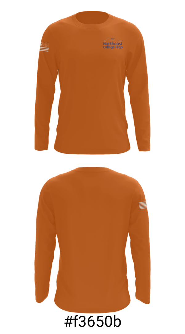 Long Sleeve Performance Shirt, Northeast College Preparatory Charter School, Spirit Store, Teamtime, Team time, sublimation, custom sports apparel, team uniforms, spirit wear, spiritwear, sports uniforms, custom shirts, team store, custom team store, fundraiser sports, apparel fundraiser